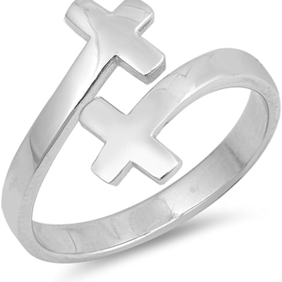 NIB DOUBLE CROSS RING - Picture 3 of 4